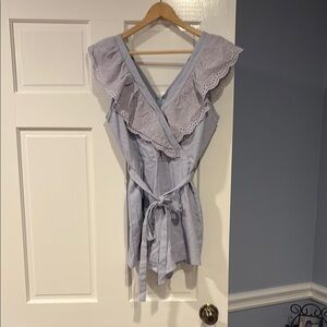 She and Sky Lavender Ruffle Dress